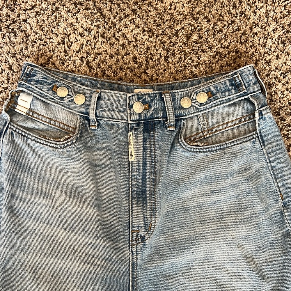 VGUC Madewell x Molly Dickson cutout baggy straight jeans. Size 28. - Picture 7 of 11